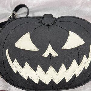 Black pumpkin purse glow jack o lantern crossbody bag NWT